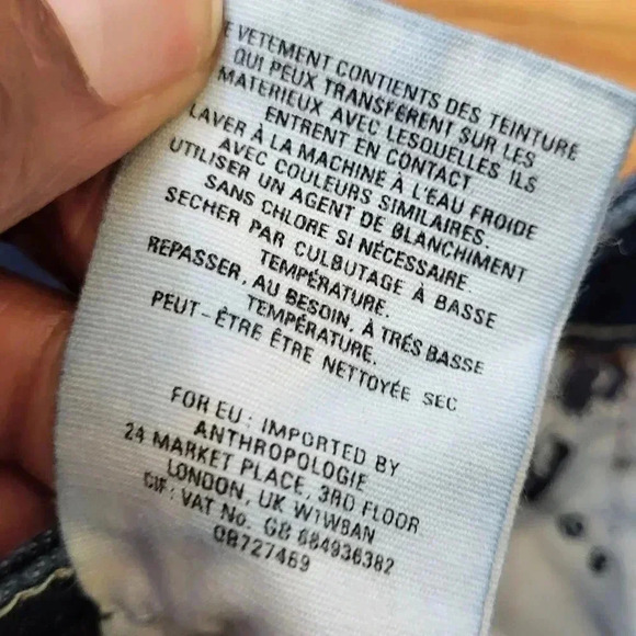 Anthropologie Pilcro and The Letterpress Mid Rise Skinny Dark Blue Jeans(26) - Picture 11 of 11